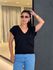 Blusa Decote Eliane Preta