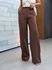 Calça Pantalona Sara Café 