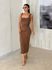 Vestido Midi Alça Beth Café 