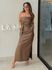 Vestido Couro Fake Lidi Café 