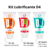 Kit Lubrificante D4 - Hot, morango e neutro 