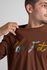 Camiseta Estampada Landfeet Tema Cadarços Marrom