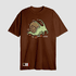 Camiseta Estampada Landfeet Tema Caramujo Fun Marrom