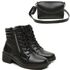 Bota Feminina Thais com Bolsa - Preta