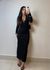 VESTIDO CANELADO RAISSA PRETO