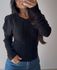 BLUSA TRICOT DETALHES PRETA