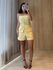CONJUNTO TOMARA QUE CAIA E SHORT AMARELO