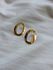 Brinco Oval Escultural Banhado em Ouro 18k