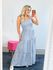 VESTIDO PRINCESA LISTRADO ALÇA