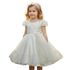 Vestido Champanhe Infantil Menina Festa Glitter Perolas Elegante Com Babado 