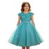 Vestido Juvenil Princesa Verde Bordado Casamento Batizado Curto