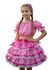 Vestido Conjunto Festa Junina Rosa Infantil Xadrez Fitas Babado