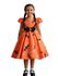 Vestido Infantil Juvenil Laranja Fantasia Halloween Festa Temática