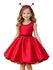 Vestido Infantil Curto Fantasia Joaninha Tiara Temática