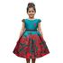 Vestido Juvenil Infantil Vermelho Menina Estampa Natal Urso E Flores