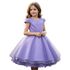 Vestido Infantil Princesa Lilás Pérola Festa Luxo Saia De Brilho 