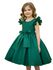 Vestido Infantil Verde Formatura Festas Manga Com Babado 
