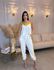 CALÇA TACI BRANCO E PISTACHE