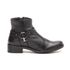 Bota Rafaela Cano Baixo Detalhe Lateral Couro Preta 