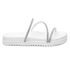 Papete Flatform Básica Strass Feminina Brilho 
