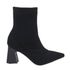 Bota Meia Feminina Cano Curto Salto Grosso Preta
