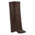 Bota Capa Cano Alto com Bico Fino Marrom 