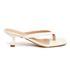 Tamanco Feminino Flip-flop Débora Quadrado Salto Baixo Off White