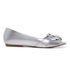 Sapatilha Charlot PeepToe Flor Prata