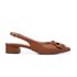 Scarpin Slingback Cecília Flor Bico Fino Caramelo