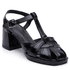 SANDÁLIA BRISA COURO VERNIZ PRETO