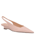 SCARPIN SLINGBACK ANABELA EM COURO BEGE