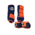 Kit Completo Cloche e Caneleiras Color Azul Marinho com Laranja Boots Horse 5005