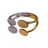 Bracelete Feminino Soberana Duo Moderna Prata e Dourado