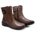 Bota Feminina Confortável Couro Legitimo Caramelo Levecomfort 