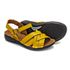 Sandália com Fivela Couro Amarelo Levecomfort