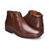 Bota Social Masculina Conforto Couro Cafe com Ziper Leveterapia 