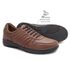 Sapato Casual Masculino com Elastico Couro Caramelo Leveterapia