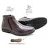 Bota social masculina Leve Couro Dark Brown Tradicional Leveterapia 