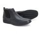 Bota social masculina Leve Couro Preta Com Elastico Tradicional Leveterapia 