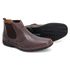 Bota social masculina Leve Couro Cafe Com Elastico Tradicional Leveterapia Copia