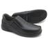 Sapato Casual em couro Preto com elástico Leveterapia 