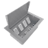 Caixa de Mesa POP 4 Tomadas + 4 Furações para Kystone T4 10101 Cinza