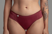 Calcinha Microfibra Lateral Tecido Duplo 0989 - MARSALA