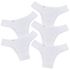 Kit 5 Calcinhas em Algodão Lateral Tecido Duplo 0010 - BRANCO