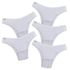 Kit 5 Calcinhas Algodão Tradicional 0033 - Branco