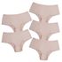 Kit 5 Tanga Cós Alto Microfibra 0829 - NUDE