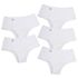 Kit 5 Tanga Cós Alto Microfibra 0829 - BRANCO