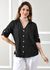 Camisa Celia Linho Italiano Preto