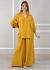 Conjunto Eduarda Linho Italiano Mostarda