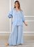 Conjunto Eduarda Linho Italiano Azul Bebe